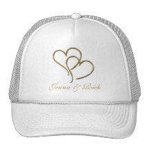 Hearts of gold trucker hats