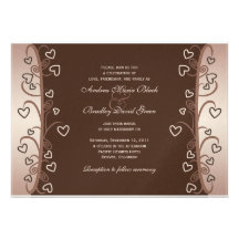Hearts & Scrolls Wedding Invitation