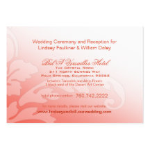 Heartstrings Directions Card peach Business Card
