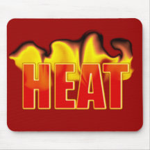 Heat Logo With Burning Flames Mousemats