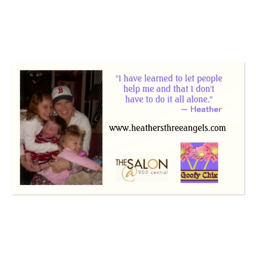 Heather's 3 Angels Indestructible Card Business Card