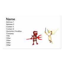 Heaven And Hell Business Card Templates