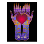 Heaven Hands Dark Postcard