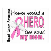 Heaven Needed A Hero Mum Breast Cancer Post Cards