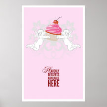 Heavenly Desserts Bakery Poster