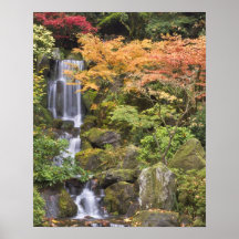 Heavenly Falls and autumn colours Print
