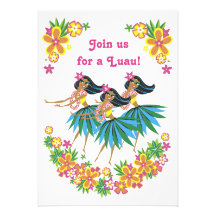 Heavenly Hula Luau & BBQ Invitations