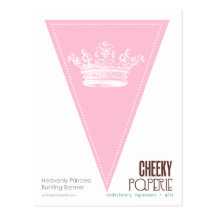 Heavenly Princess Crown 1 Bunting Banner Postcard