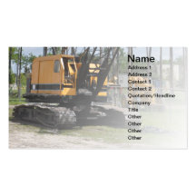 heavy duty construction equipment business card