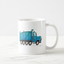 Heavy Duty Dump Truck Blue Coffee Mugs