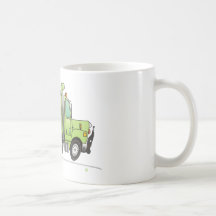 Heavy Duty Dump Truck Green Mugs