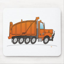 Heavy Duty Dump Truck Orange Mouse Mat