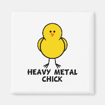 Heavy Metal Chick Fridge Magnets