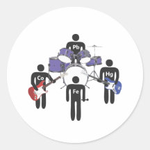 Heavy Metal Round Stickers