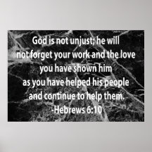 Hebrews 6:10 posters