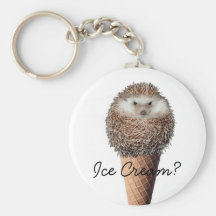 Hedgehog Ice Cream Keychains