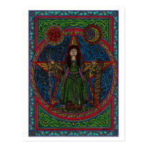 hedgewitch pentagram 001 spellcraft post card