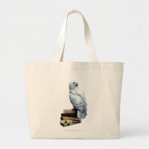 Hedwig on books canvas bags