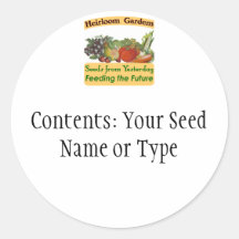 Heirloom Gardens Custom Seed Packet Labels Sticker