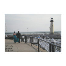 Held My Hand Lighthouse Photograph With Colour Pre Gallery Wrap Canvas