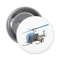 Helicopter Pinback Button