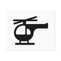 Helicopter Stretched Canvas Print