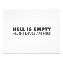 Hell is Empty Personalized Announcement