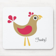 Hello Chicken! Funky Chicken Mouse Mat