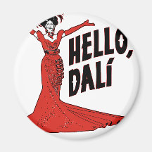 Hello dalí refrigerator magnet