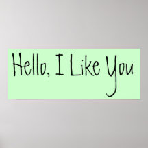 hello i like you posters