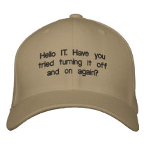 Hello IT Hat Embroidered Hats