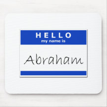 Hello My Name Is Abraham Mousepads