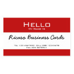 Hello My Name Is Business Card