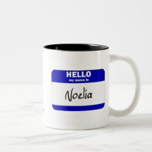 Hello My Name Is Noelia (Blue) Coffee Mug