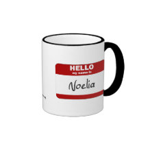 Hello My Name Is Noelia (Red) Coffee Mugs