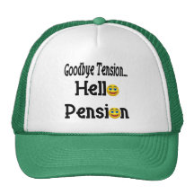 Hello Pension Retirement Gifts and T-shirts Mesh Hat