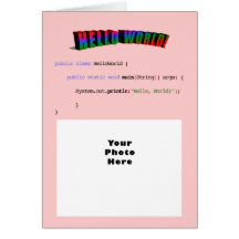 Hello World geek greeting Java Card