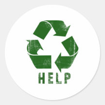 Help Recycle (Green) Stickers