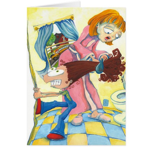helper hairs greeting card