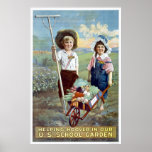 Helping Hoover in our U.S. School Garden Print