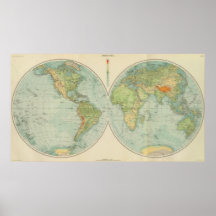 Hemispheres 12 physical poster