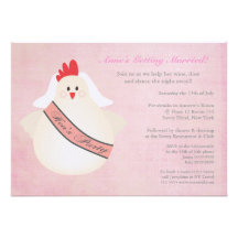 Hen Bachelorette Night Party Illustrated Invite