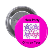 Hen Party Badge Pinback Button