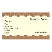 Henna Border Business Card