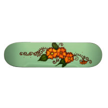 Henna Flower Skateboard