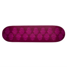 Henna Hand of Hamsa (Pink) Custom Skateboard