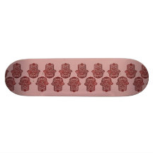 Henna Hand of Hamsa (Red) Skate Decks