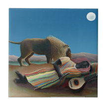 Henri Rousseau - The Sleeping Gypsy Tiles