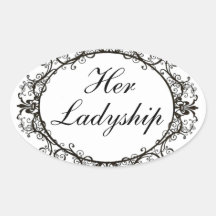 "Her Ladyship" Vintage Label Stickers