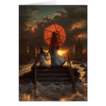 Her Silent Silhouette Greeting Cards